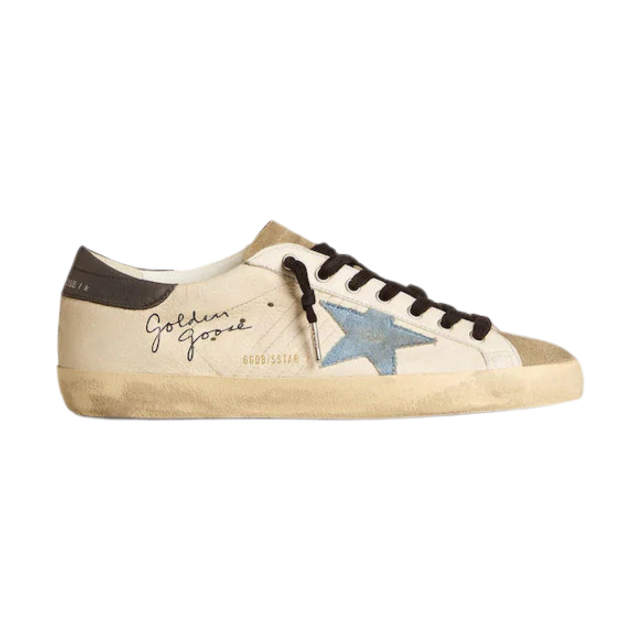 1_23606b63-cdc4-45b0-957c-faa046d7bb90.png Golden goose Super-Star in nappa leather with light blue suede star and gray leather heel tab - Image 1