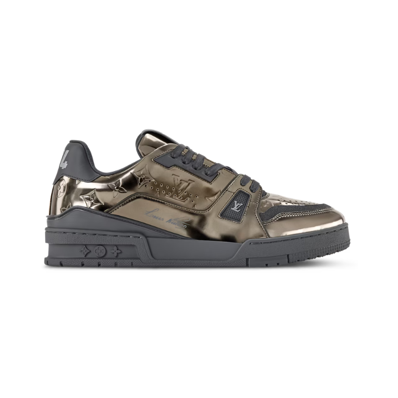 1_b24c15ca-3258-4828-9ee8-29879ce505c3.png Louis Vuitton LV Trainer Sneakers – Gold / Black - Image 1