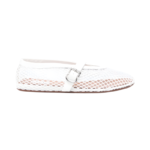 Alaïa Buckle Ballet Flats | White