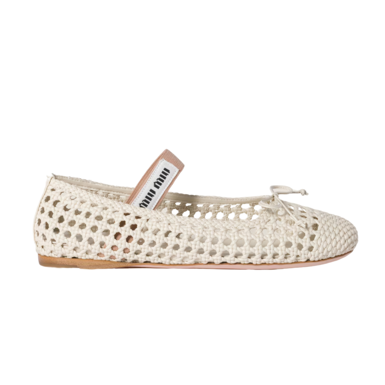 885DB897-439C-49B6-A7F0-21B850A80D38.png Miu Miu Woven nappa leather ballerinas - Image 1