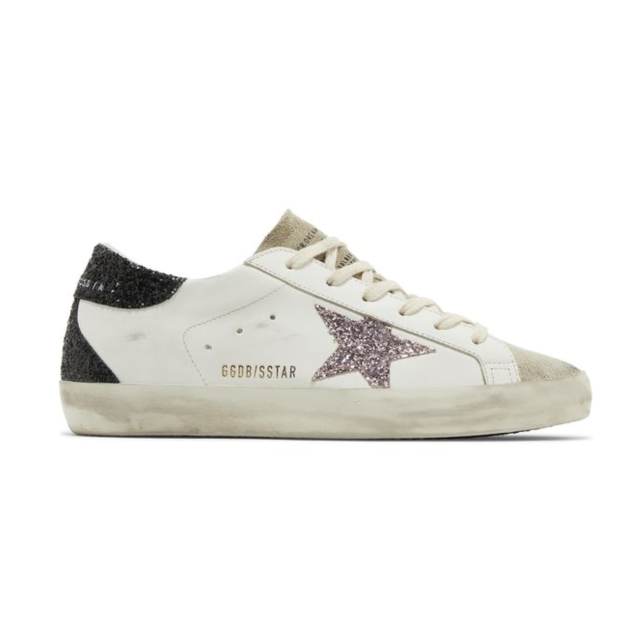 GoldenGooseSuper-StarWhiteMauvePinkGlitter_W.png Golden Goose Super-Star White Mauve Pink Glitter(Women's) - Image 1