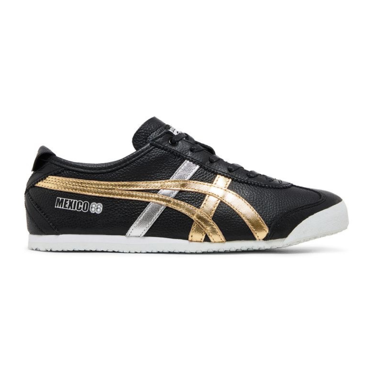 OnitsukaTigerMexico66_BlackGoldMetallic.png Onitsuka Tiger Mexico 66 – Black Gold Metallic - Image 1