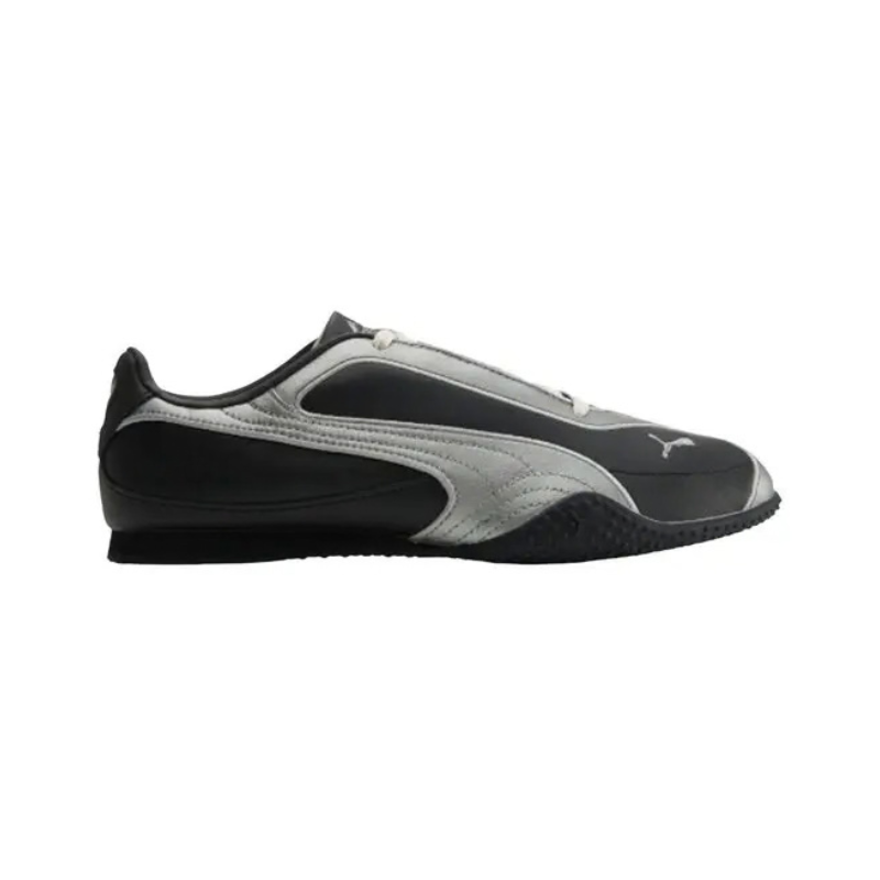 PumaWmnsBellaV2Leather_BlackAgedSilver_sneaker.png Puma Wmns Bella V2 Leather 'Black Aged Silver' sneaker. - Image 1