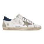 Golden Goose Super-Star – White Royal Blue Grey Suede Patch