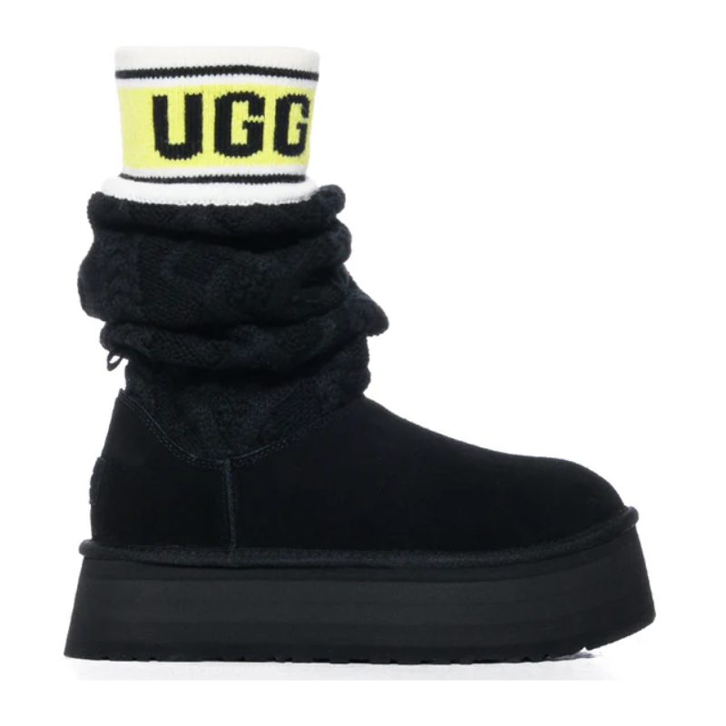 ugg-pumped-venture-daze-sand-black-36-1.png UGG Classic Sweater Letter Boot – Black - Image 1