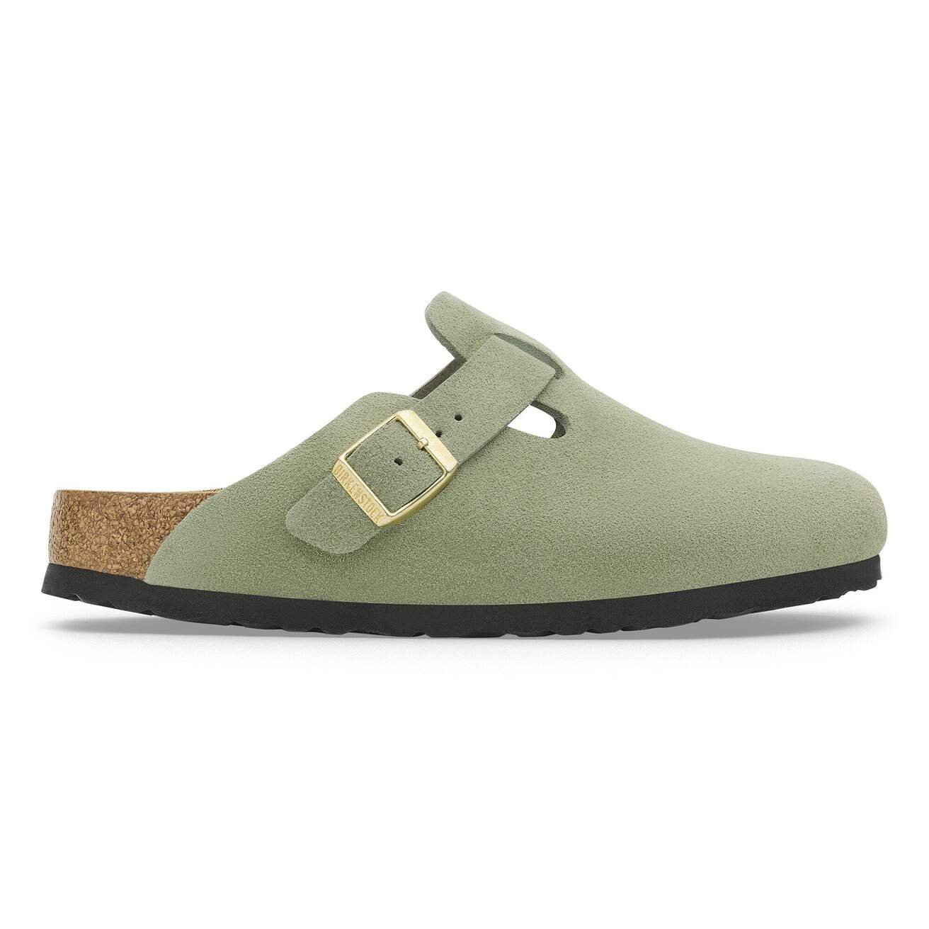 Birkenstock Boston Soft Footbed 'Green Tea Suede' (Unisex) Birkenstock Boston Soft Footbed 'Green Tea Suede' (Unisex) - Image 1