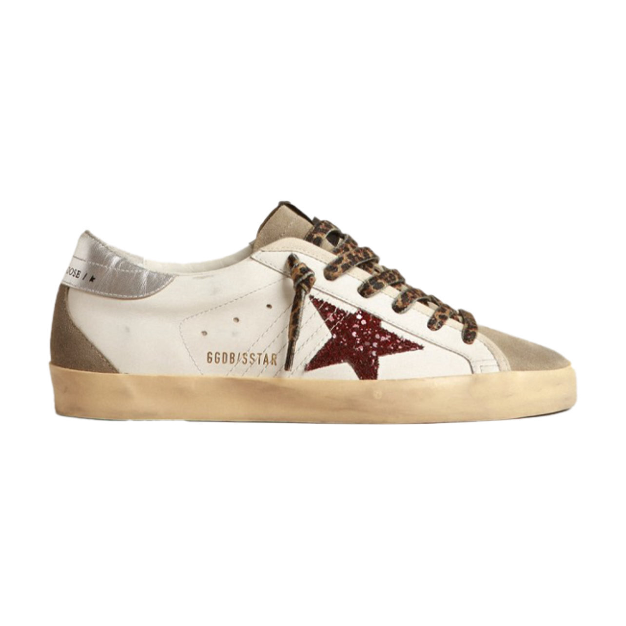 Golden Goose Super-Star 'White Grey Red Glitter' (Women) Golden Goose Super-Star 'White Grey Red Glitter' (Women) - Image 1