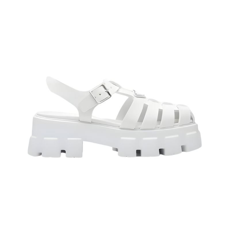 Prada Monolith Rubber Sandal 'White' (Women) Prada Monolith Rubber Sandal 'White' (Women) - Image 1