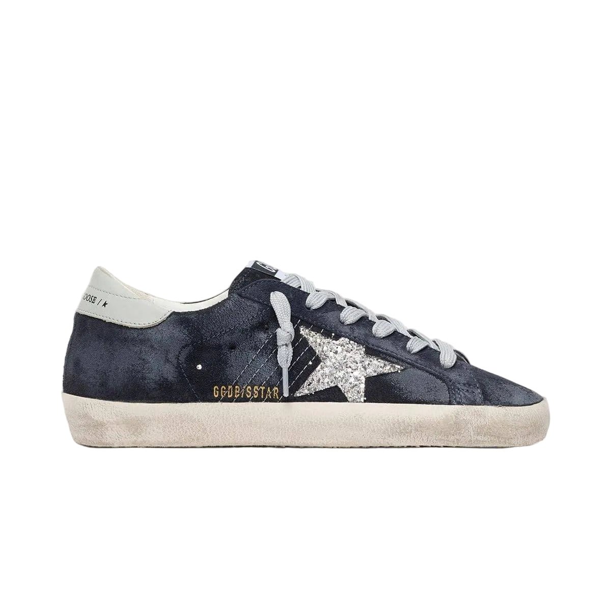 Golden Goose Super-Star 'Blue Suede Silver Glitter Star' (Women) Golden Goose Super-Star 'Blue Suede Silver Glitter Star' (Women) - Image 1