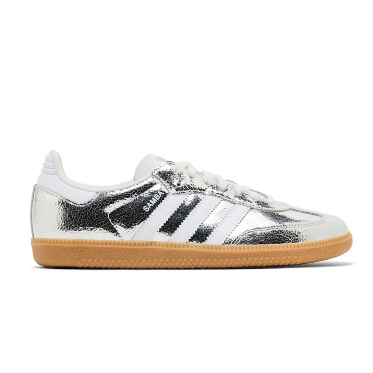 adidas Samba OG 'Silver Metallic Cracked Leather' (Women) adidas Samba OG 'Silver Metallic Cracked Leather' (Women) - Image 1