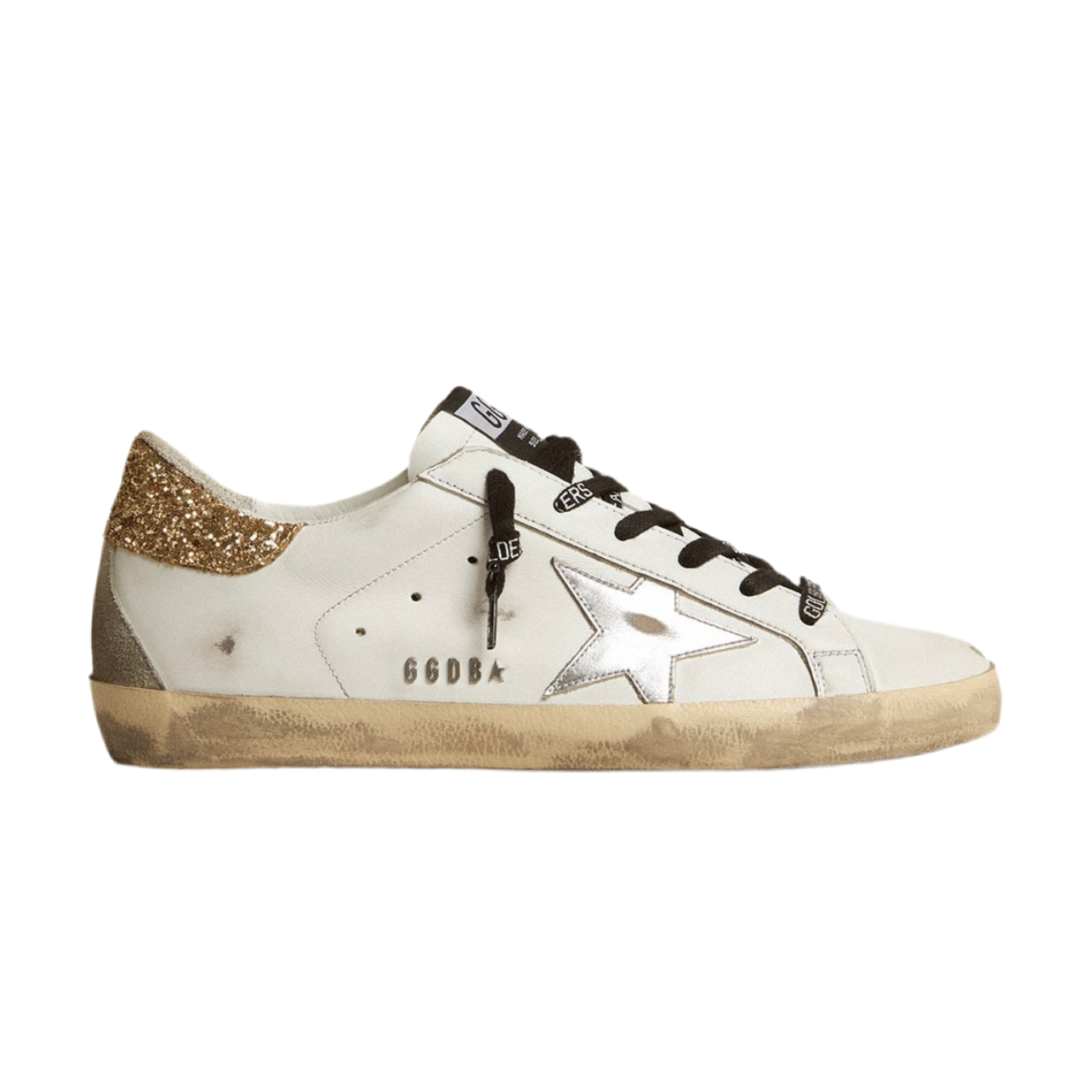 Golden Goose Super-Star 'White Glitter Heel Tab' (Women) Golden Goose Super-Star 'White Glitter Heel Tab' (Women) - Image 1