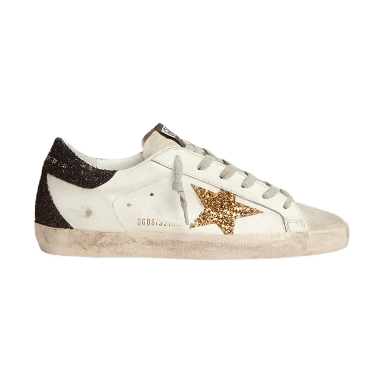 Golden Goose Super-Star 'Gold Glitter Star Black Heel' (Women) Golden Goose Super-Star 'Gold Glitter Star Black Heel' (Women) - Image 1