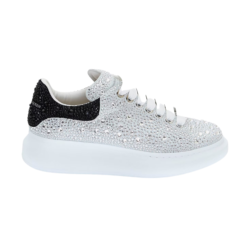 Alexander McQueen Oversized Sneaker 'Crystal-Embellished White' (Women) Alexander McQueen Oversized Sneaker 'Crystal-Embellished White' (Women) - Image 1
