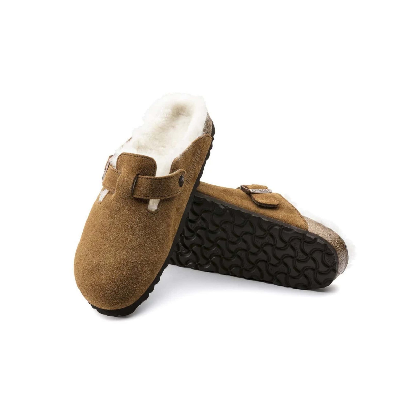 Birkenstock Boston Shearling Suede 'Mink' (Women) Birkenstock Boston Shearling Suede 'Mink' (Women) - Image 1