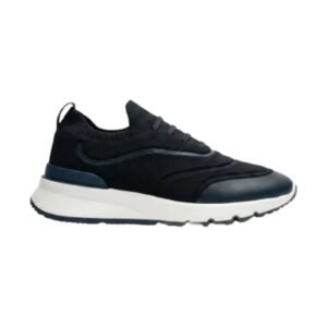 Brunello Cucinelli Techno Cotton Knit Runner 'Navy' (Men)
