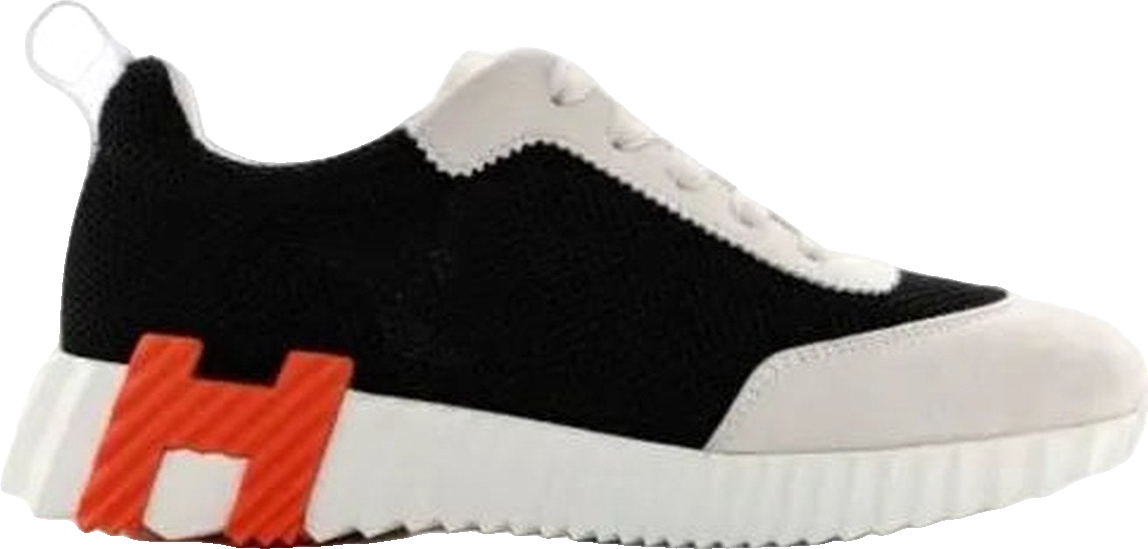 Hermès Bouncing Sneaker 'Black White Orange' (Unisex)