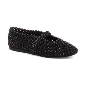 Alaïa Suede Crystal-Embellished Ballet Flat 'Black' (Women)