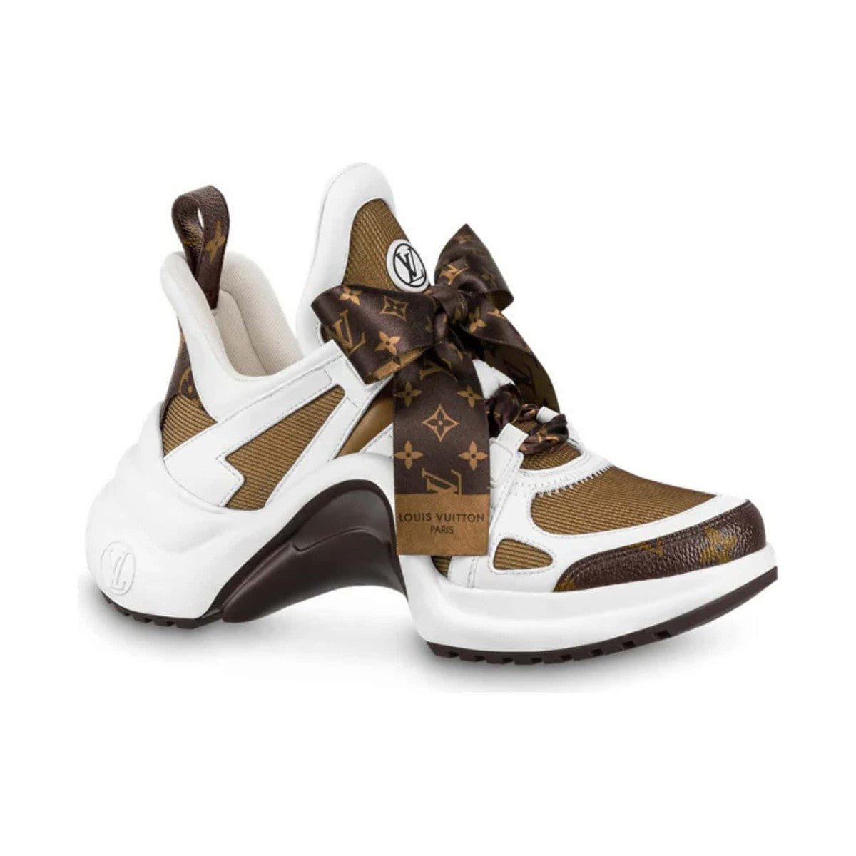 Louis Vuitton Archlight 1.0 Sneaker 'White Brown Ribbon' (Women) Louis Vuitton Archlight 1.0 Sneaker 'White Brown Ribbon' (Women) - Image 1
