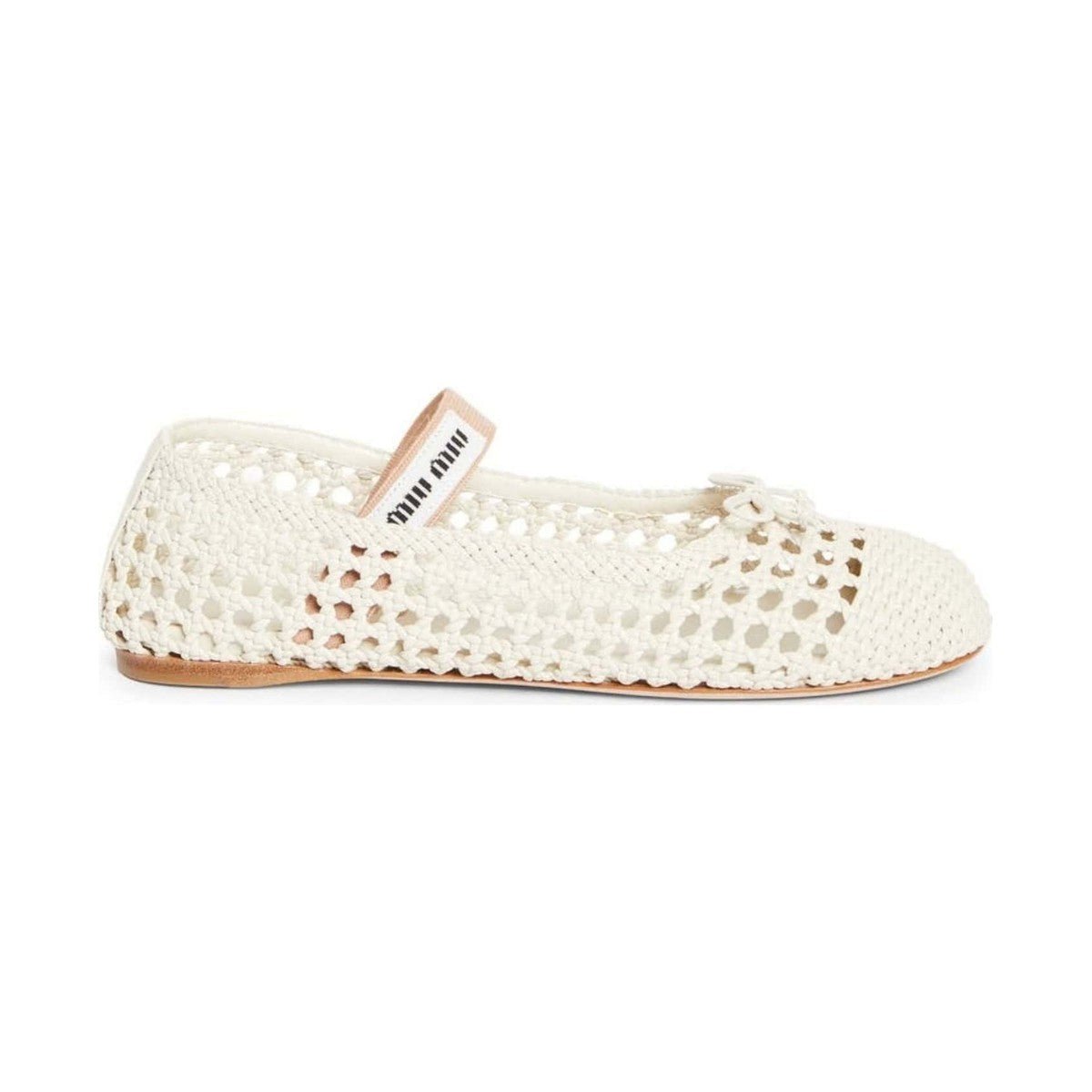 Miu Miu Mesh Ballerina 'White' (Women) Miu Miu Mesh Ballerina 'White' (Women) - Image 1